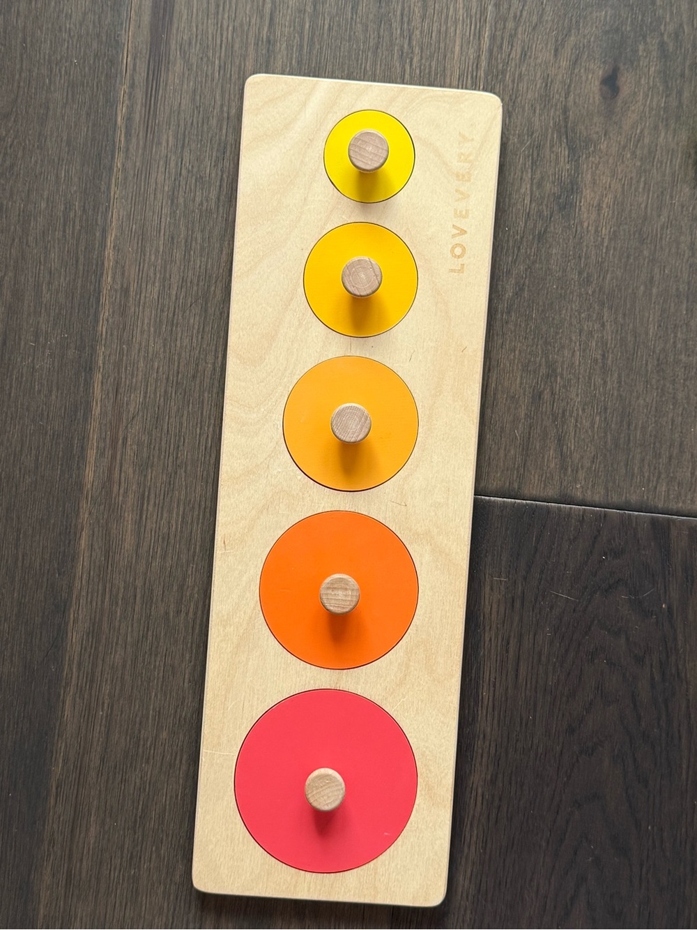 Lovevery wooden Friends Faces ombré colors puzzle
